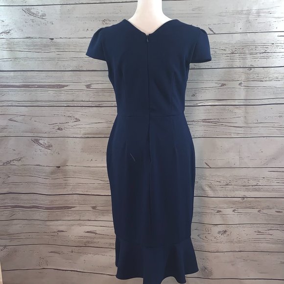 BETSY JOHNSON Like New Navy Blue Mermaid Dress - Picture 4 of 7